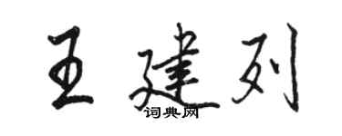 駱恆光王建列行書個性簽名怎么寫