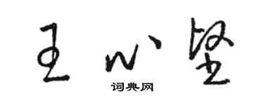 駱恆光王心堅草書個性簽名怎么寫