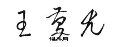 駱恆光王慶尤草書個性簽名怎么寫