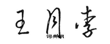 駱恆光王月李草書個性簽名怎么寫