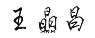 駱恆光王晶昌行書個性簽名怎么寫