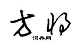 朱錫榮方將草書個性簽名怎么寫