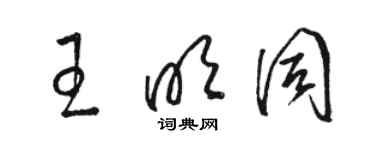 駱恆光王明同草書個性簽名怎么寫