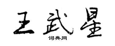 曾慶福王武星行書個性簽名怎么寫