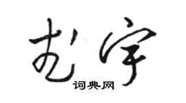 駱恆光武宇草書個性簽名怎么寫