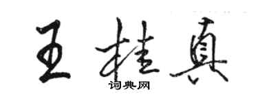 駱恆光王桂真行書個性簽名怎么寫