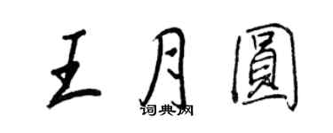 王正良王月圓行書個性簽名怎么寫