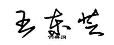 朱錫榮王東芝草書個性簽名怎么寫