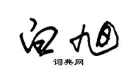 朱錫榮白旭草書個性簽名怎么寫