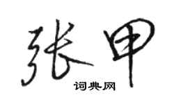 駱恆光張甲行書個性簽名怎么寫