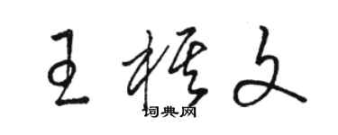 駱恆光王棋文草書個性簽名怎么寫