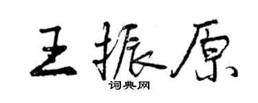 曾慶福王振原行書個性簽名怎么寫