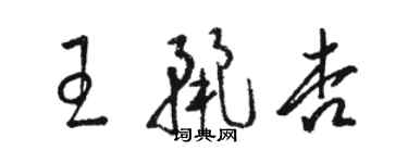 駱恆光王麗杏草書個性簽名怎么寫