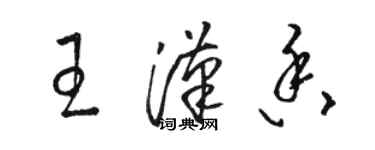 駱恆光王漢香草書個性簽名怎么寫