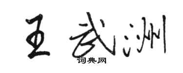 駱恆光王武洲行書個性簽名怎么寫
