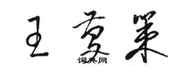 駱恆光王慶策草書個性簽名怎么寫