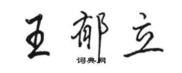 駱恆光王郁立行書個性簽名怎么寫