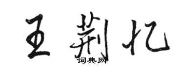 駱恆光王荊憶行書個性簽名怎么寫