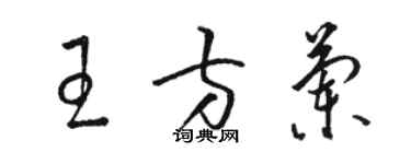 駱恆光王方蘭草書個性簽名怎么寫