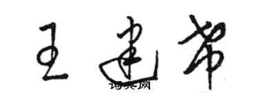 駱恆光王建希草書個性簽名怎么寫