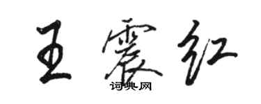 駱恆光王震紅行書個性簽名怎么寫