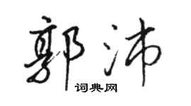 駱恆光郭沛行書個性簽名怎么寫