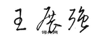 駱恆光王展強草書個性簽名怎么寫