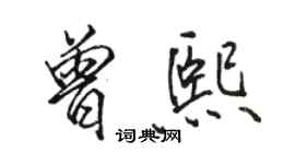 駱恆光曾熙行書個性簽名怎么寫