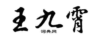 胡問遂王九霄行書個性簽名怎么寫