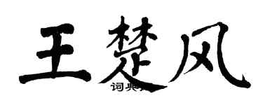 翁闓運王楚風楷書個性簽名怎么寫