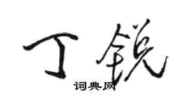 駱恆光丁銳行書個性簽名怎么寫