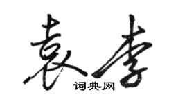 駱恆光袁李行書個性簽名怎么寫