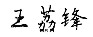 曾慶福王荔鋒行書個性簽名怎么寫