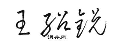 駱恆光王紹銳草書個性簽名怎么寫