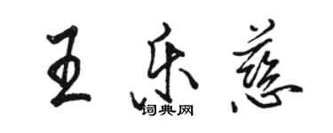 駱恆光王樂慈行書個性簽名怎么寫