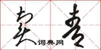 駱恆光賣青草書怎么寫