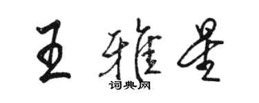 駱恆光王雅星行書個性簽名怎么寫