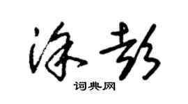 朱錫榮塗彭草書個性簽名怎么寫