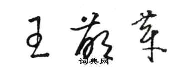 駱恆光王萌芽草書個性簽名怎么寫