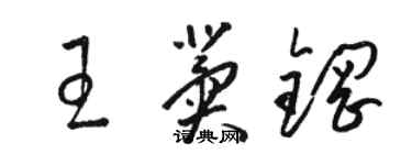 駱恆光王冀鋼草書個性簽名怎么寫