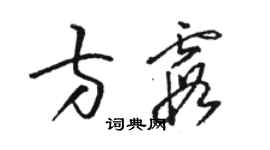 駱恆光方霞草書個性簽名怎么寫