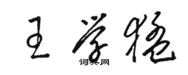 駱恆光王學猛草書個性簽名怎么寫