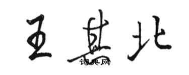 駱恆光王其北行書個性簽名怎么寫