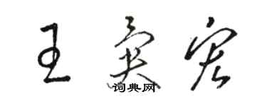 駱恆光王異宏草書個性簽名怎么寫
