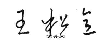 駱恆光王松意草書個性簽名怎么寫
