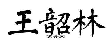翁闓運王韶林楷書個性簽名怎么寫