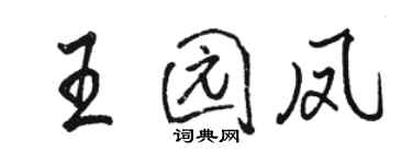 駱恆光王園鳳行書個性簽名怎么寫