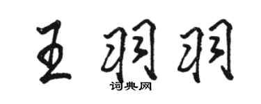 駱恆光王羽羽行書個性簽名怎么寫