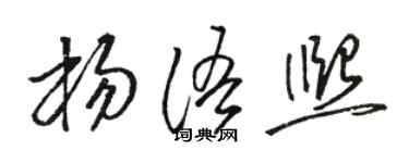 駱恆光楊語熙草書個性簽名怎么寫
