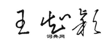 駱恆光王知穎草書個性簽名怎么寫